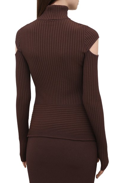 Водолазка из вискозы ANDREADAMO коричневого цвета по цене 82800 руб., арт. ADFW21SW04031477, фото 4 Водолазка из вискозы ANDREADAMO, арт. ADFW21SW04031477, фото 4