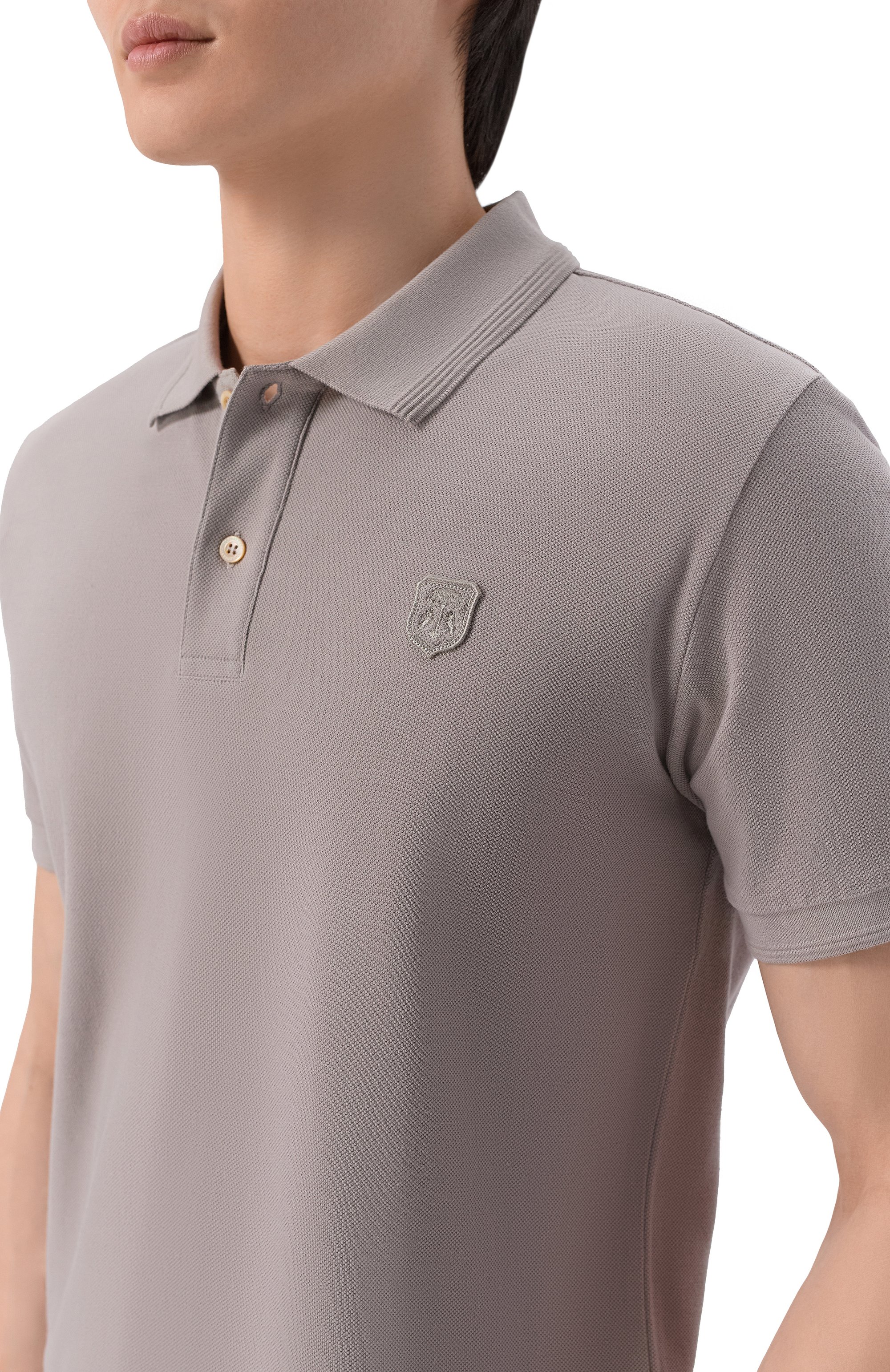 Хлопковое поло CORNELIANI серого цвета по цене 35650 руб., арт. 27G570/2725045, фото 5 Хлопковое поло CORNELIANI, арт. 27G570/2725045, фото 5