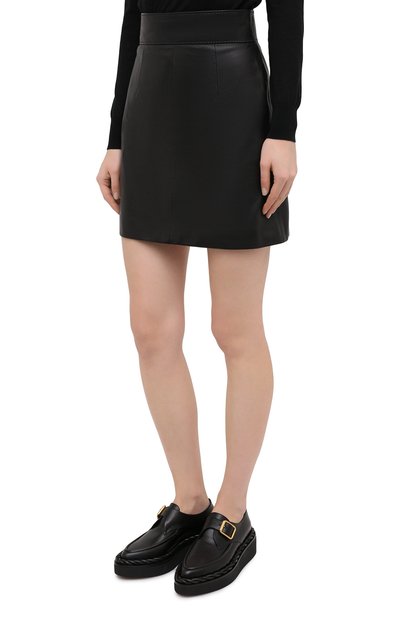 Кожаная юбка DOLCE & GABBANA, арт. F4BZ4L/HULFY, фото 3