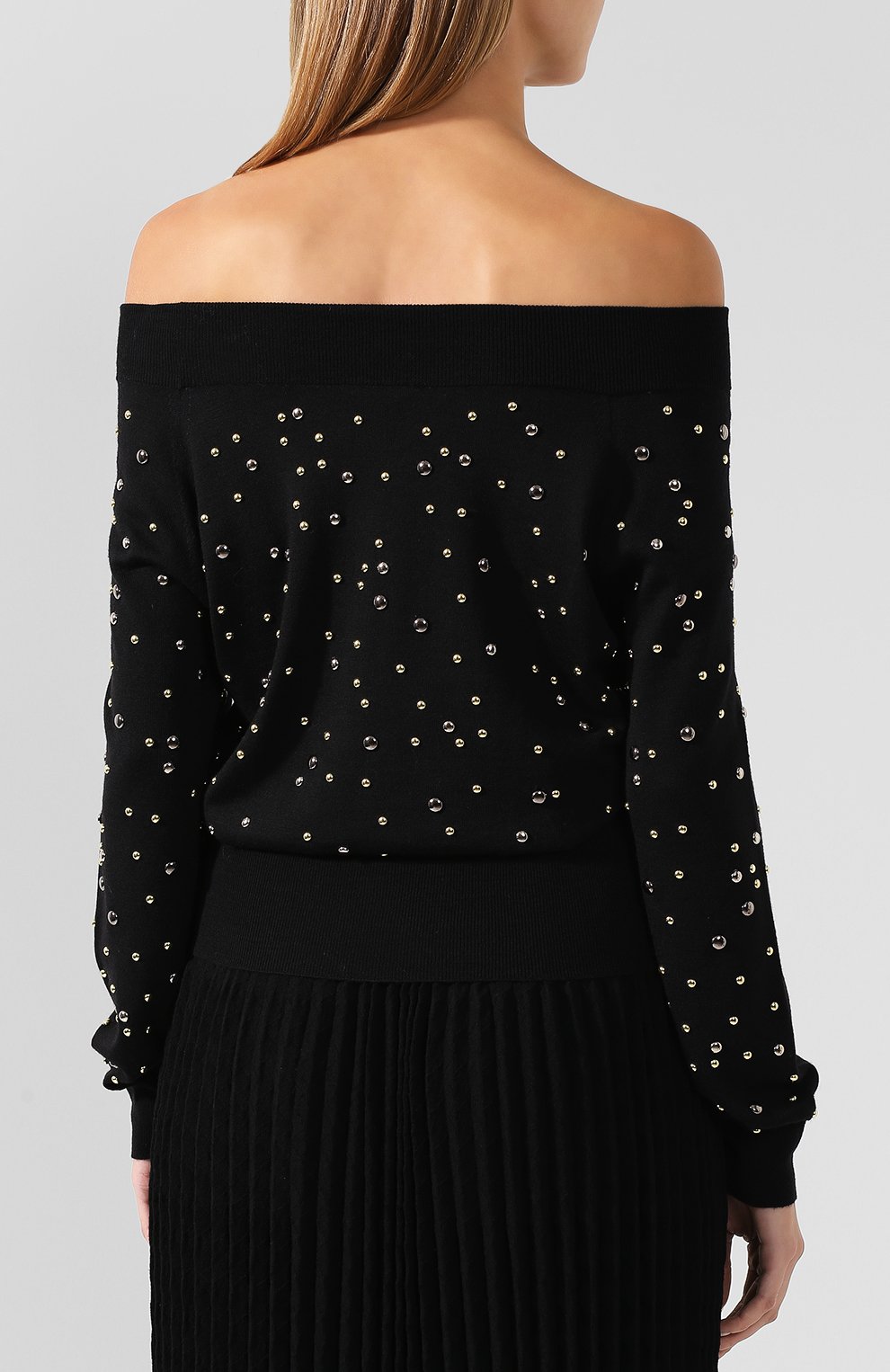 Шерстяной пуловер с декоративной отделкой ELIE SAAB, арт. 9966, фото 4