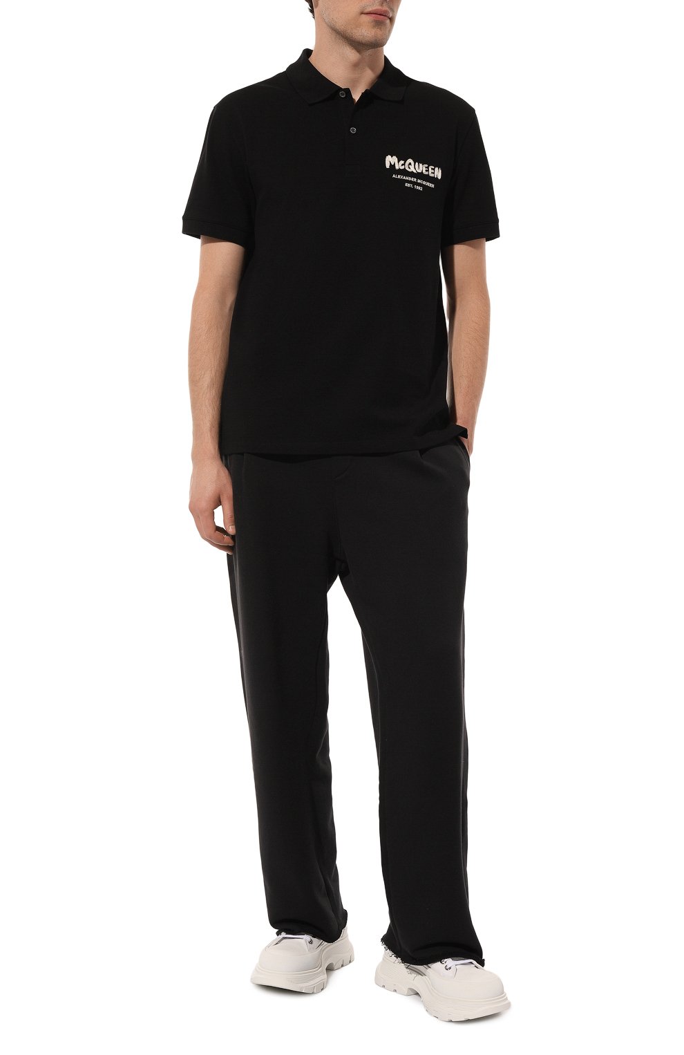 Хлопковое поло ALEXANDER MCQUEEN, арт. 662551/QXAAK, фото 2