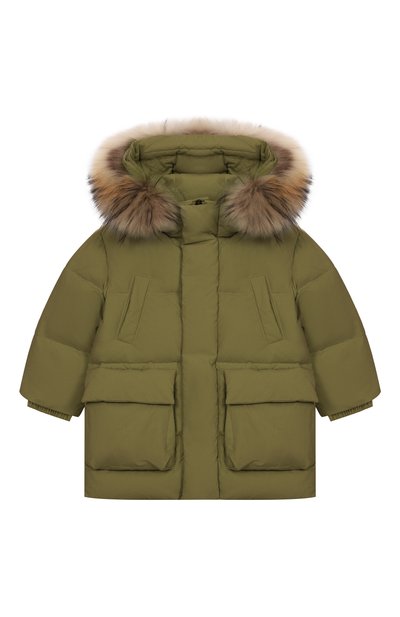 Пуховая парка с отделкой из енота IL GUFO, арт. A25GGP0001N0108/2-4