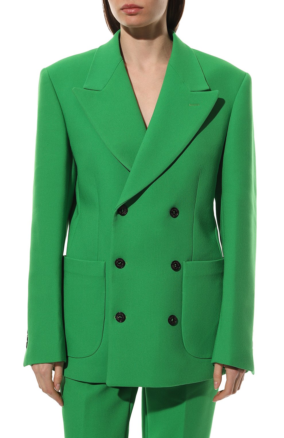 Жакет JACOB LEE зеленого цвета по цене 156500 руб., арт. WWB08622AG, фото 3 Жакет JACOB LEE, арт. WWB08622AG, фото 3