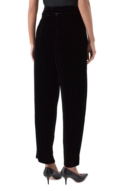 Брюки из вискозы и шелка GIORGIO ARMANI черного цвета по цене 358000 руб., арт. GW003470/TE10831, фото 4 Брюки из вискозы и шелка GIORGIO ARMANI, арт. GW003470/TE10831, фото 4
