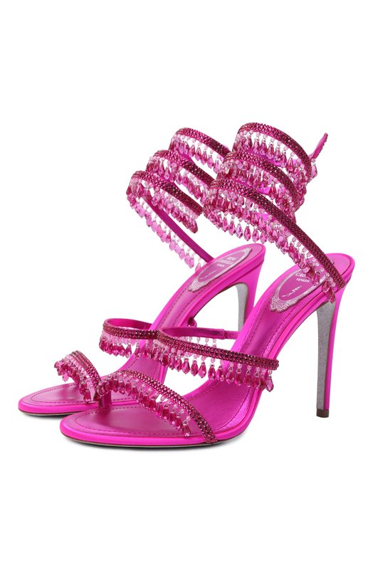 Текстильные босоножки Chandelier 105 Rene Caovilla C12535-105/R001 Розовый C12535-105/R001