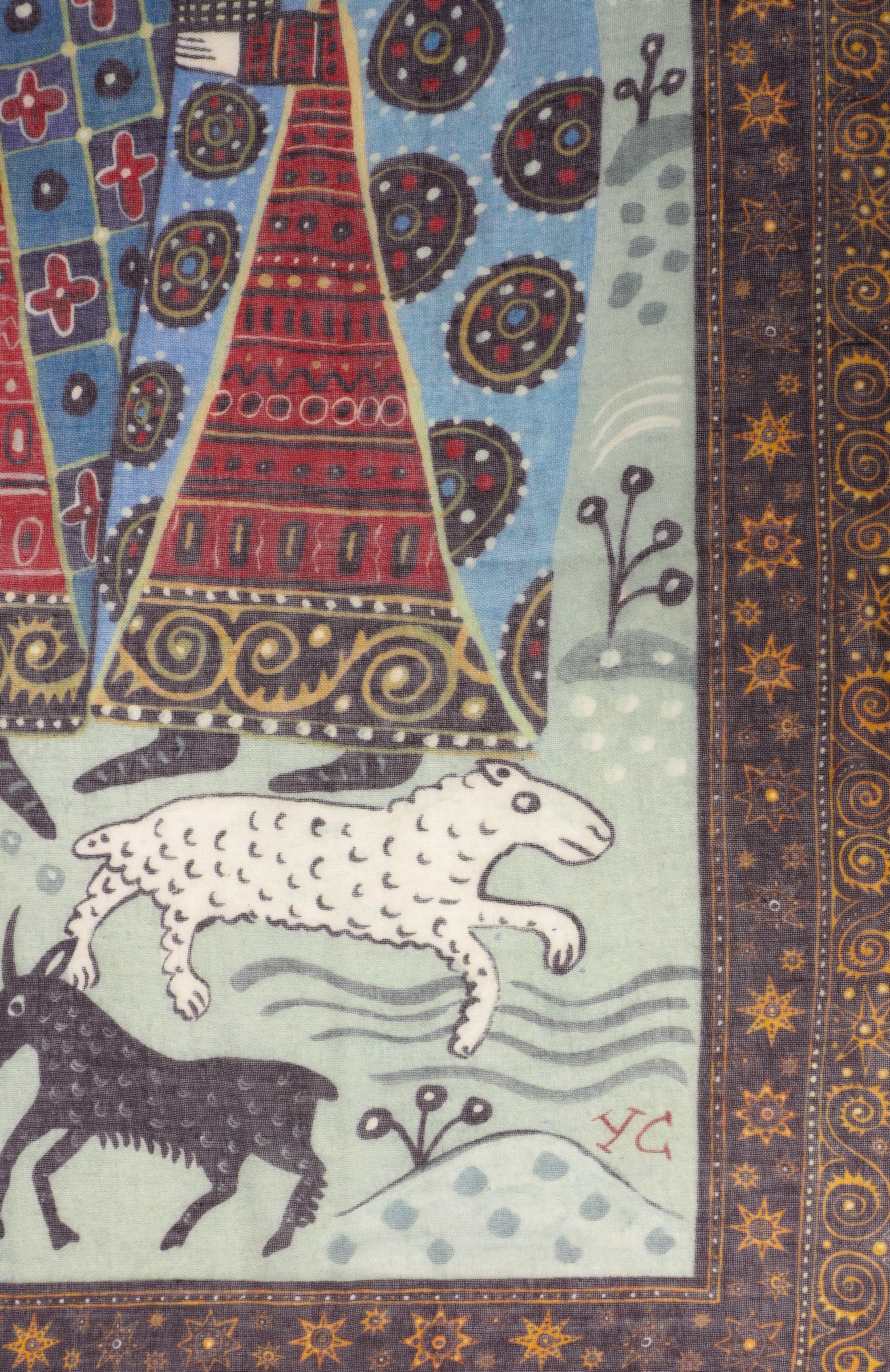 Кашемировая шаль рождество GOURJI, арт. 91251617/614151114, фото 4