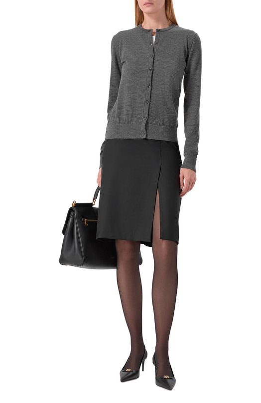 Кашемировый кардиган Dolce & Gabbana FXV09Z/JBW0P Серый  FXV09Z/JBW0P Фото 2