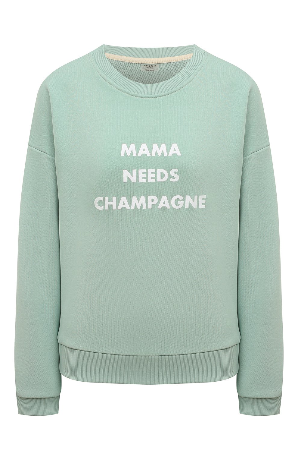 Хлопковый свитшот SEVEN LAB, арт. SW-MNC-G01 mint, фото 1