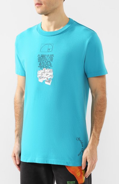 Хлопковая футболка OFF-WHITE, арт. 0MAA027R201850053901, фото 3