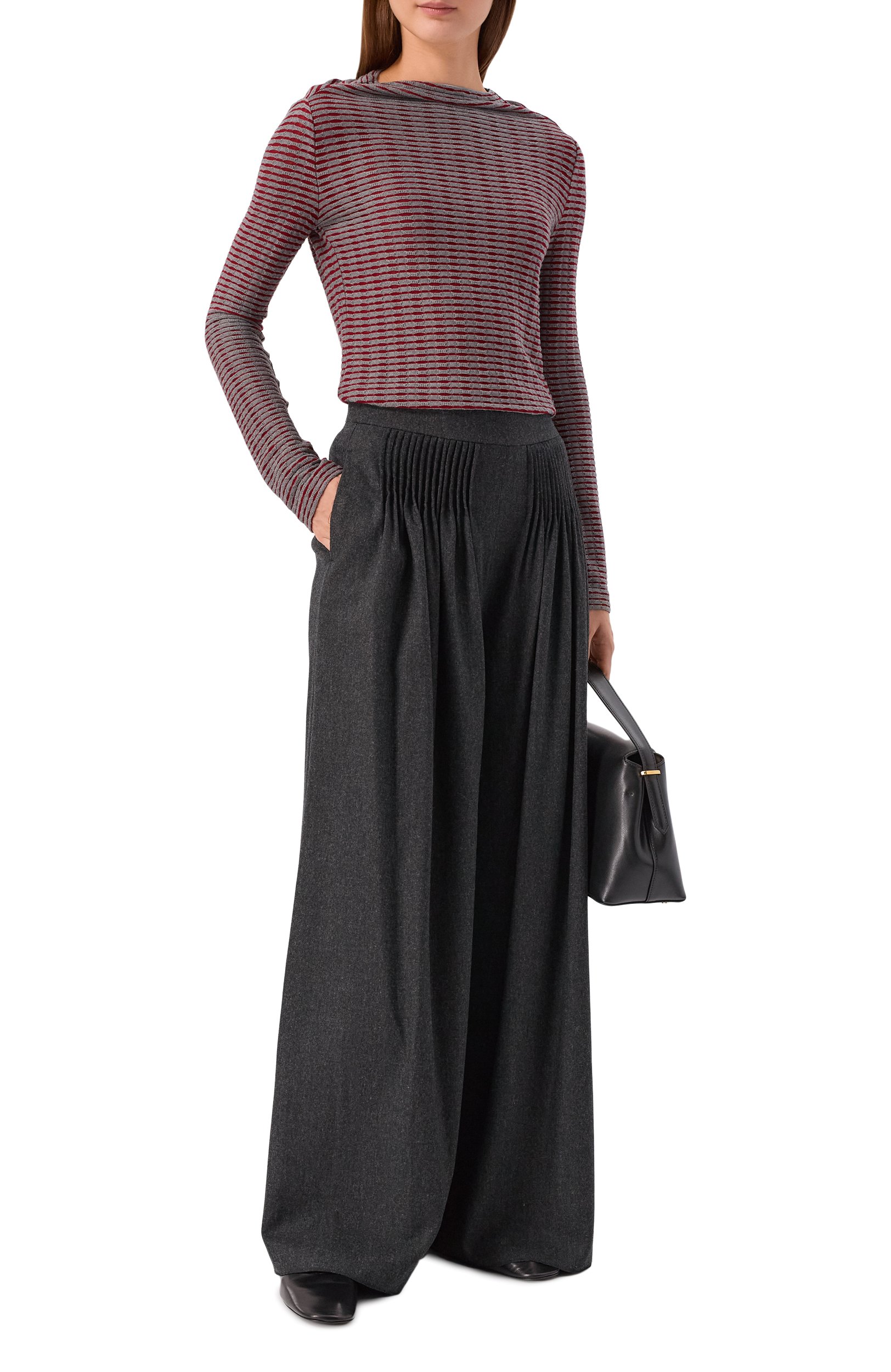 Брюки из хлопка и кашемира EMPORIO ARMANI, арт. EW005005/TE10537, фото 2