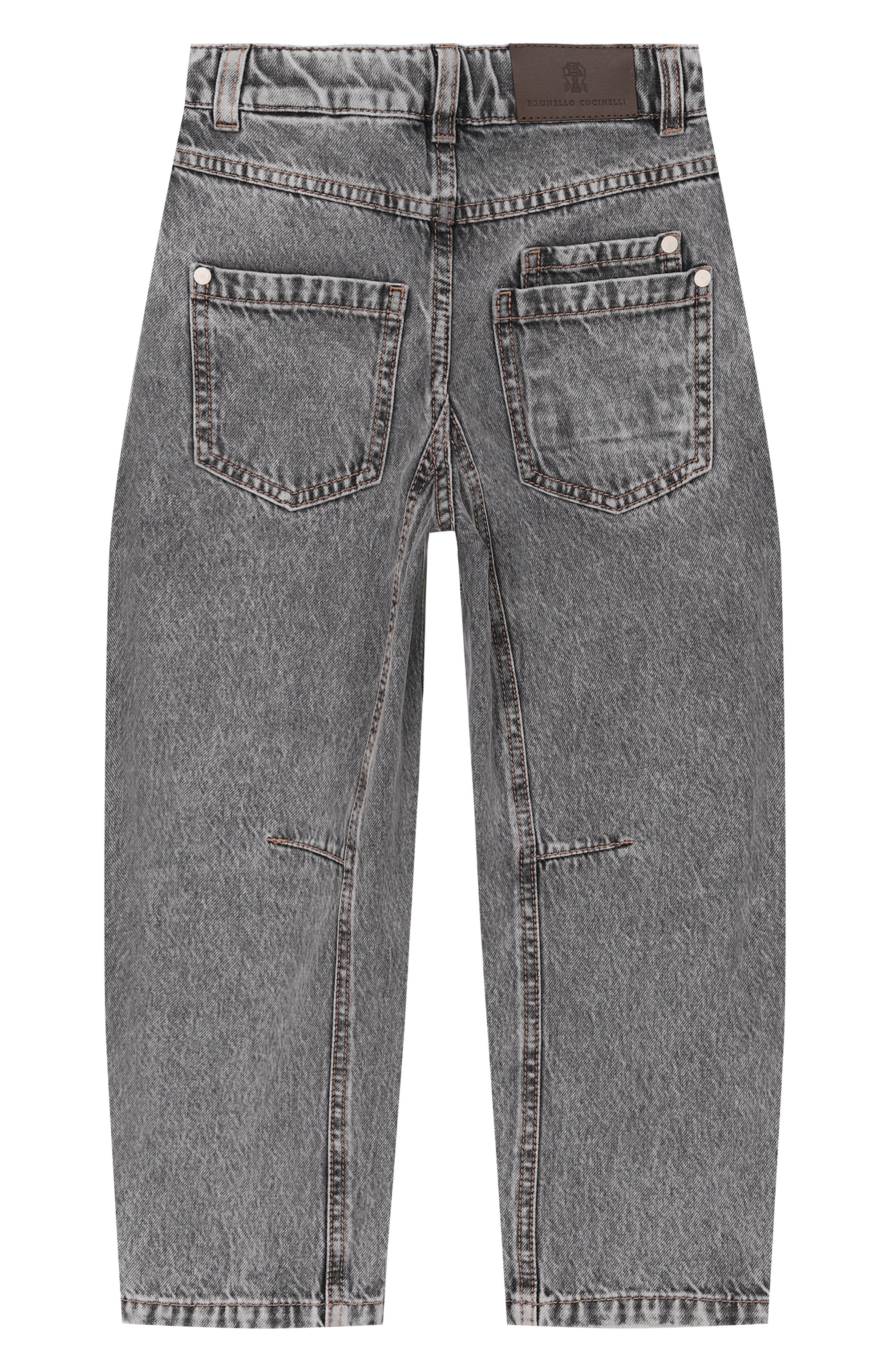 Джинсы BRUNELLO CUCINELLI серого цвета по цене 49350 руб., арт. BH188P648A, фото 2 Джинсы BRUNELLO CUCINELLI, арт. BH188P648A, фото 2