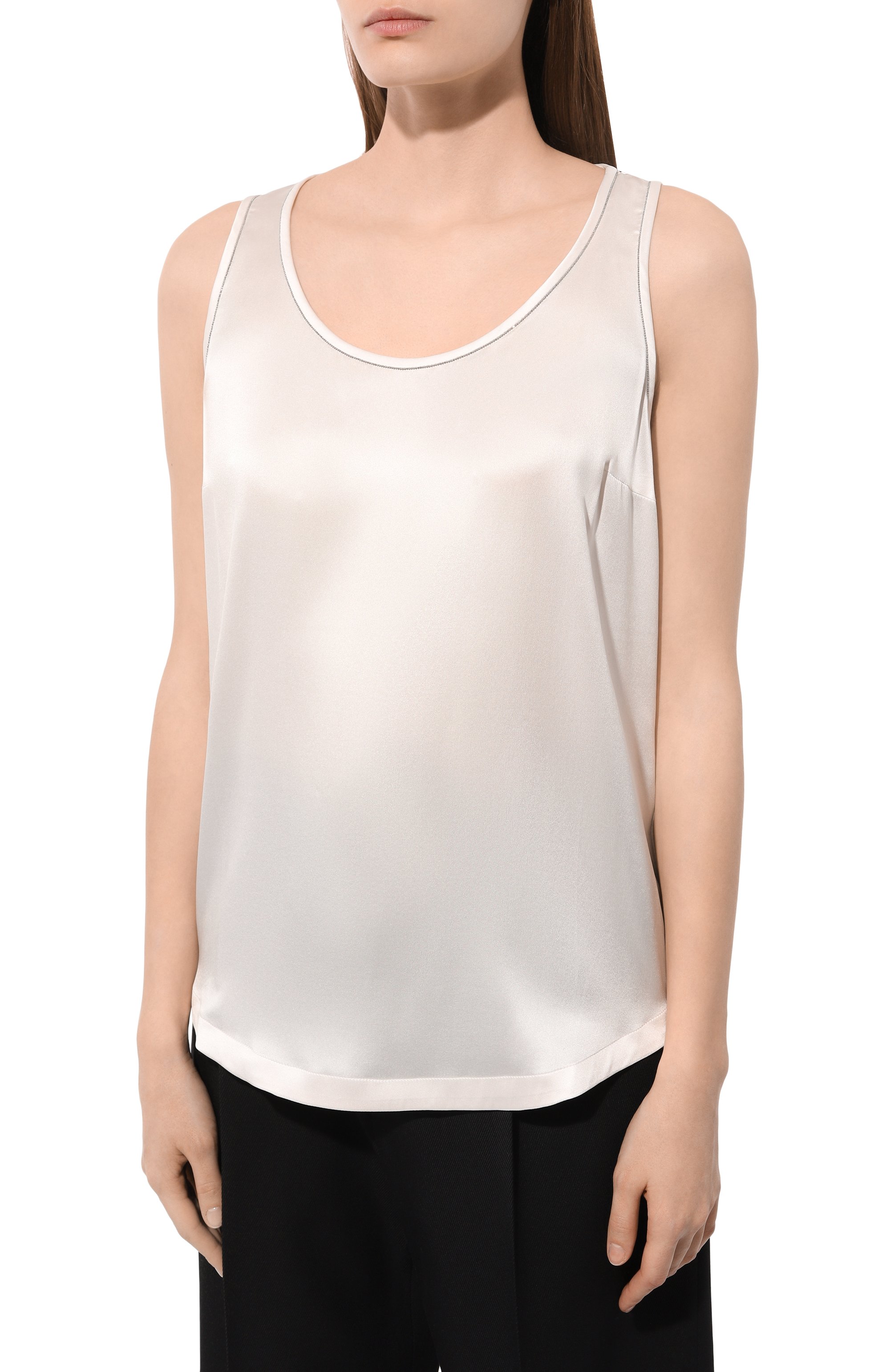 Шелковый топ BRUNELLO CUCINELLI, арт. M0C59B1009, фото 3