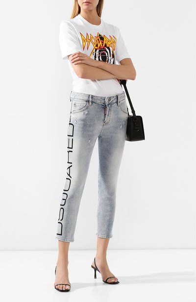 Джинсы DSQUARED2 синего цвета по цене 31100 руб., арт. S72LB0224/S30662, фото 2 Джинсы DSQUARED2, арт. S72LB0224/S30662, фото 2