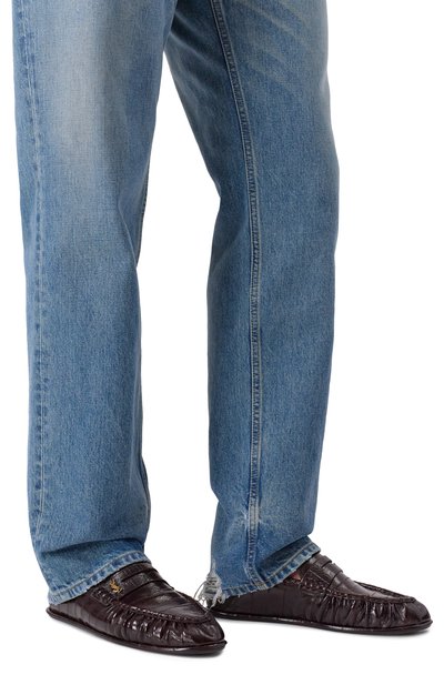 Кожаные пенни-лоферы le loafer SAINT LAURENT, арт. 800728/0WXAB, фото 3