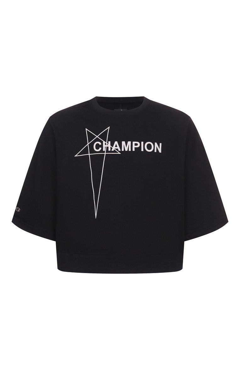 Хлопковая футболка rick owens x champion RICK OWENS, арт. CM01E1677/CHJG, фото 1