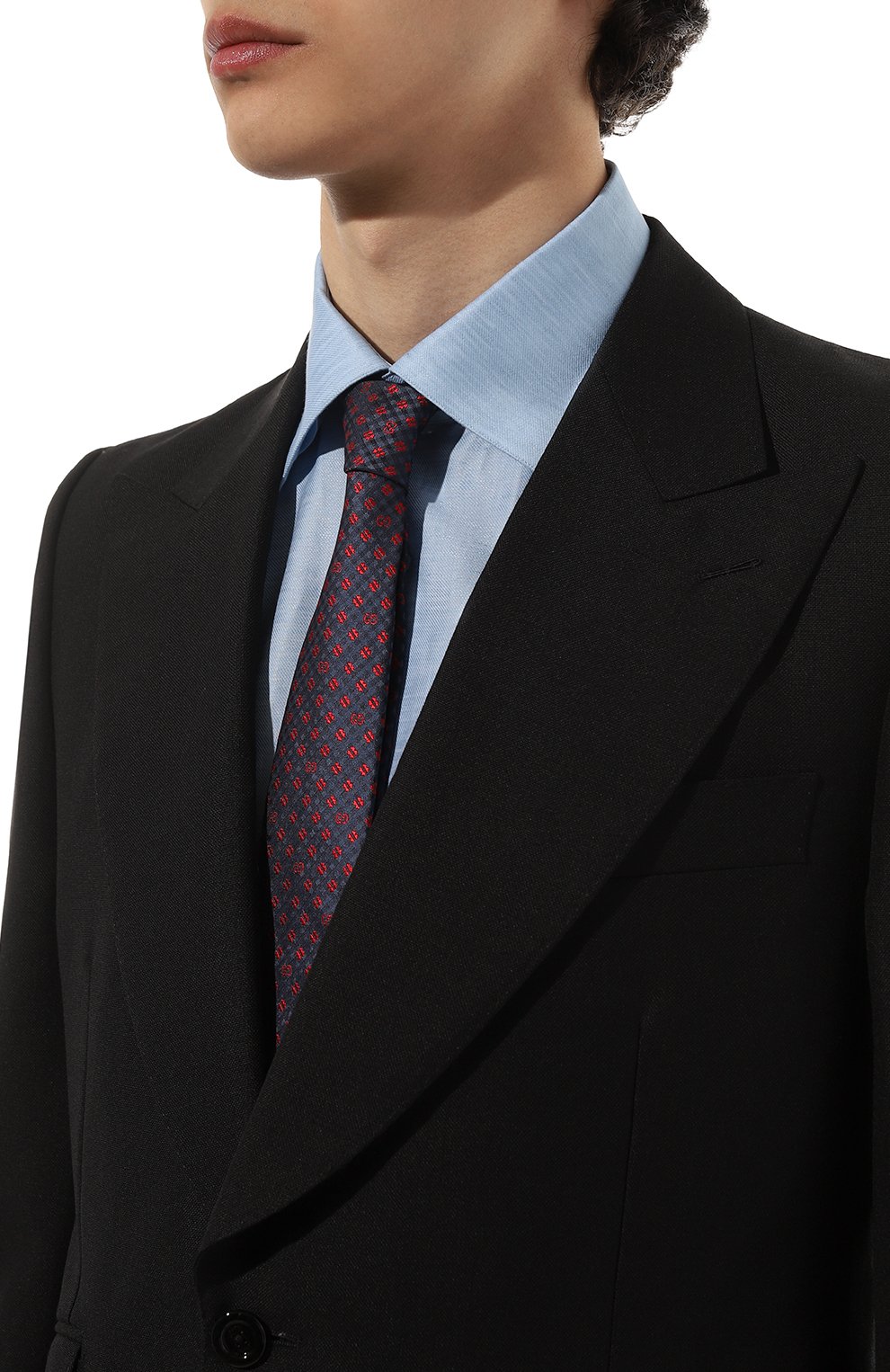 Шелковый галстук GUCCI, арт. 597126 4E002, фото 2