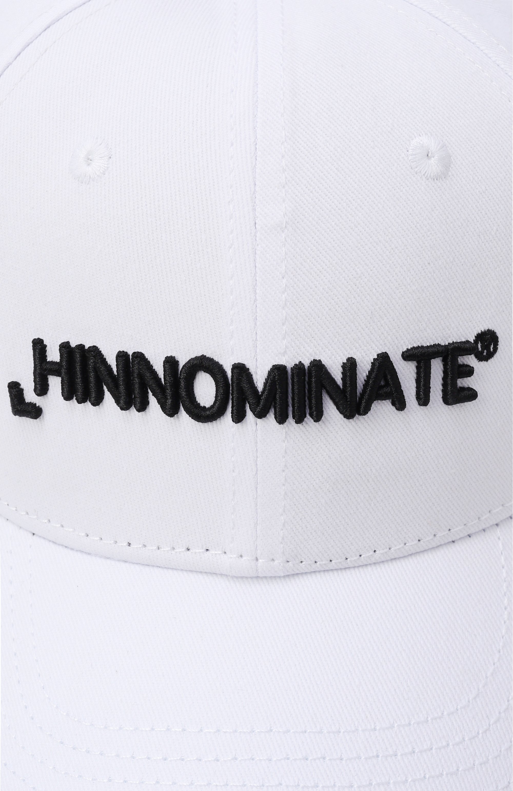 Хлопковая бейсболка HINNOMINATE белого цвета по цене 6905 руб., арт. HMACW00210, фото 3 Хлопковая бейсболка HINNOMINATE, арт. HMACW00210, фото 3