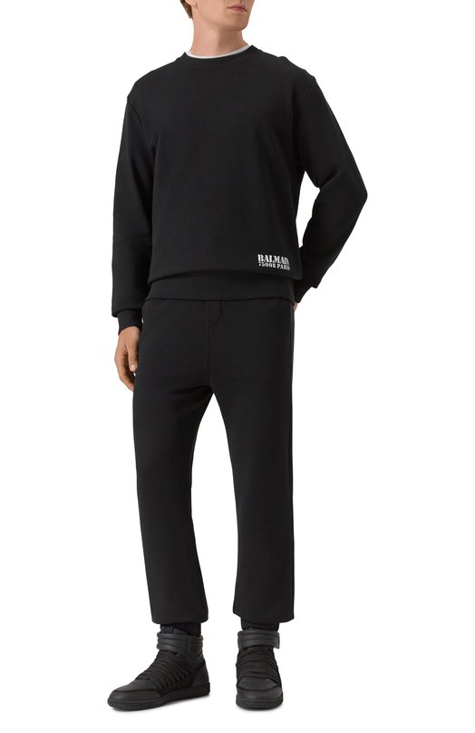 Кожаные кеды Swan Balmain EM0VH388/LTSU Чёрный  EM0VH388/LTSU Фото 2