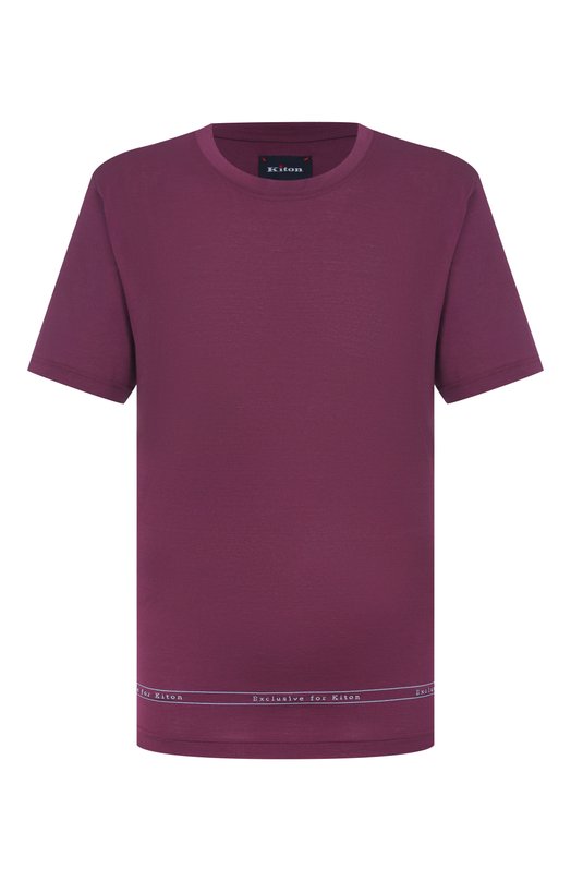 Хлопковая футболка Kiton UMK0824K340 Фиолетовый UMK0824K340