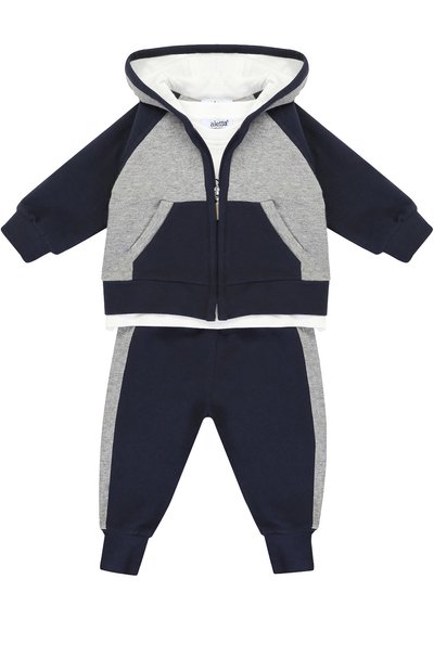 Комплект из спортивного костюма и лонгслива с вышивкой ALETTA, арт. RM777118FL/1M-18M, фото 1