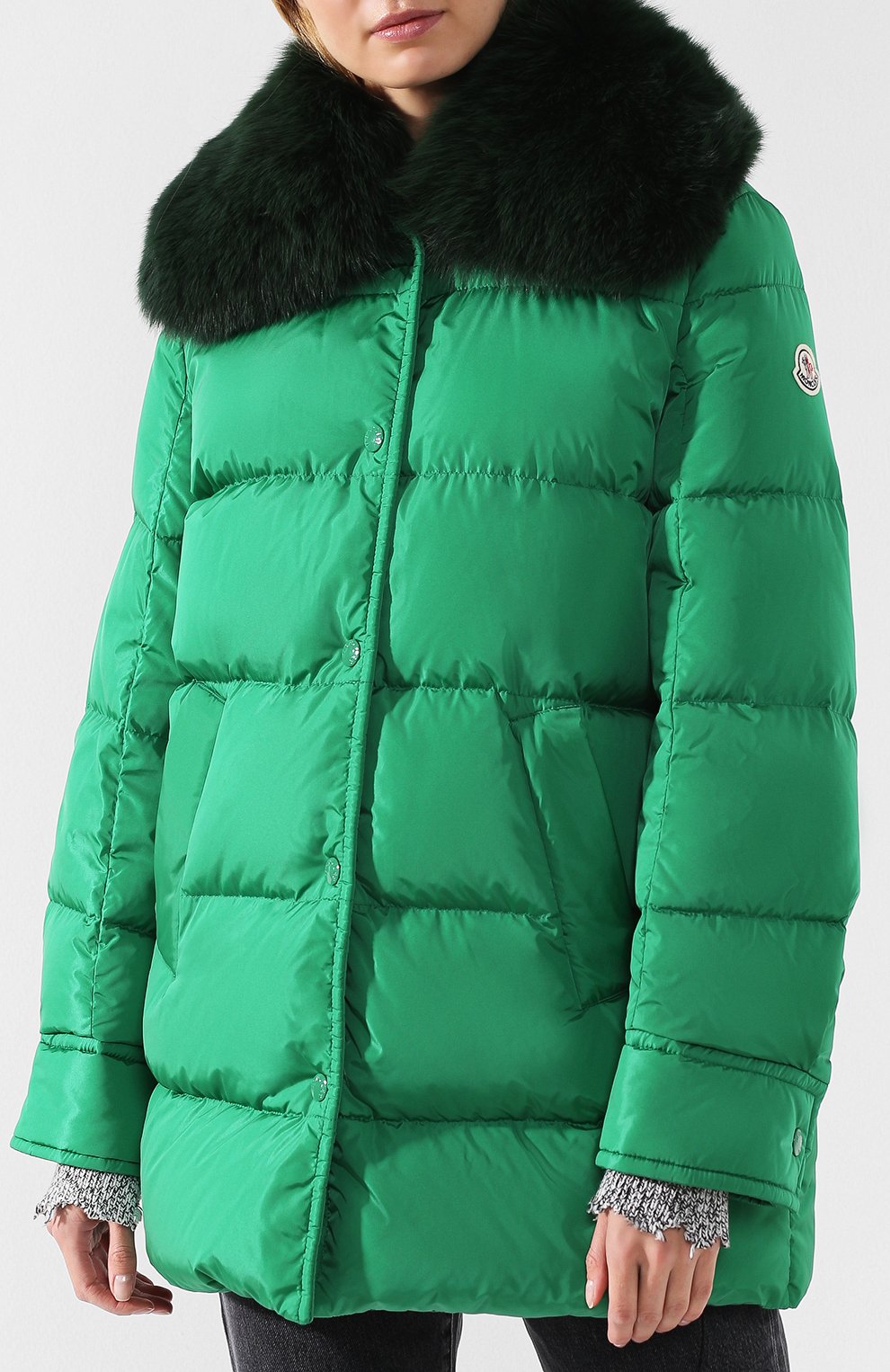 Стеганый пуховик с меховым воротником MONCLER, арт. D2-093-46931-25-54155, фото 3