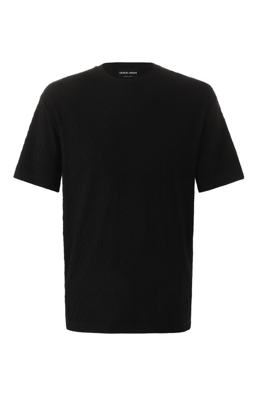 Футболка из вискозы и кашемира Giorgio Armani GM001107/AF14800 Чёрный GM001107/AF14800