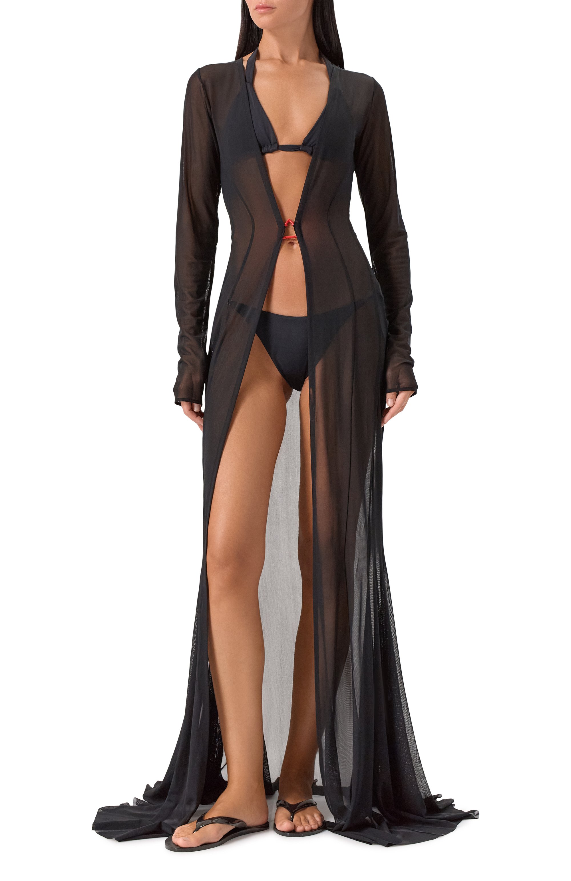 Туника LET`S SWIM черного цвета по цене 49950 руб., арт. LS/W_042_DR, фото 2 Туника LET`S SWIM, арт. LS/W_042_DR, фото 2