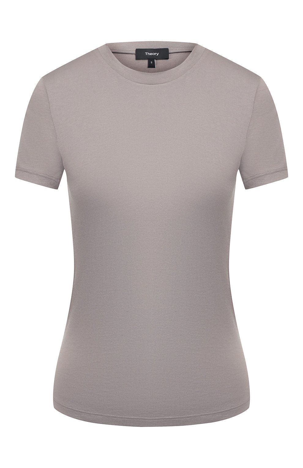 Хлопковая футболка THEORY серого цвета по цене 9950 руб., арт. I1124510, фото 1 Хлопковая футболка THEORY, арт. I1124510, фото 1
