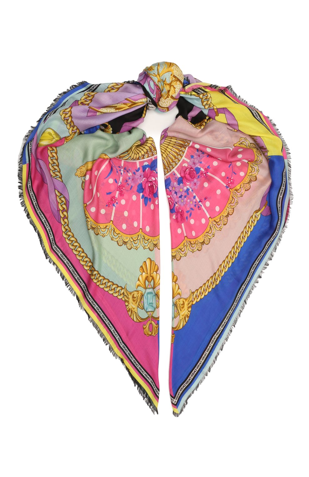 Шарф VERSACE разноцветного цвета по цене 46750 руб., арт. 1001599_1A04539, фото 1 Шарф VERSACE, арт. 1001599_1A04539, фото 1