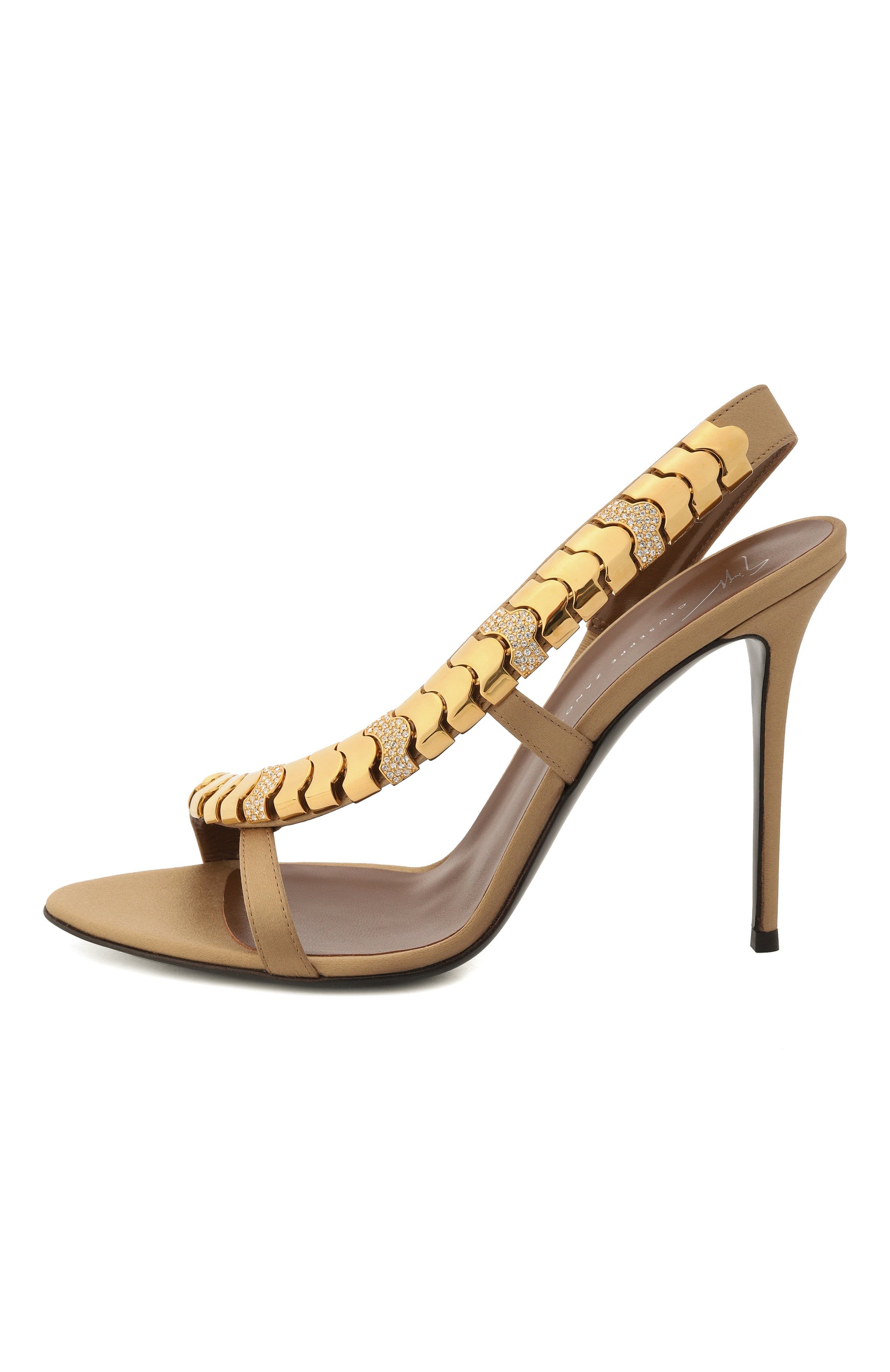 Атласные босоножки gz dafne 90 GIUSEPPE ZANOTTI DESIGN бежевого цвета по цене 232500 руб., арт. I500016/RAS0 D0PPIAT0, фото 4 Атласные босоножки gz dafne 90 GIUSEPPE ZANOTTI DESIGN, арт. I500016/RAS0 D0PPIAT0, фото 4