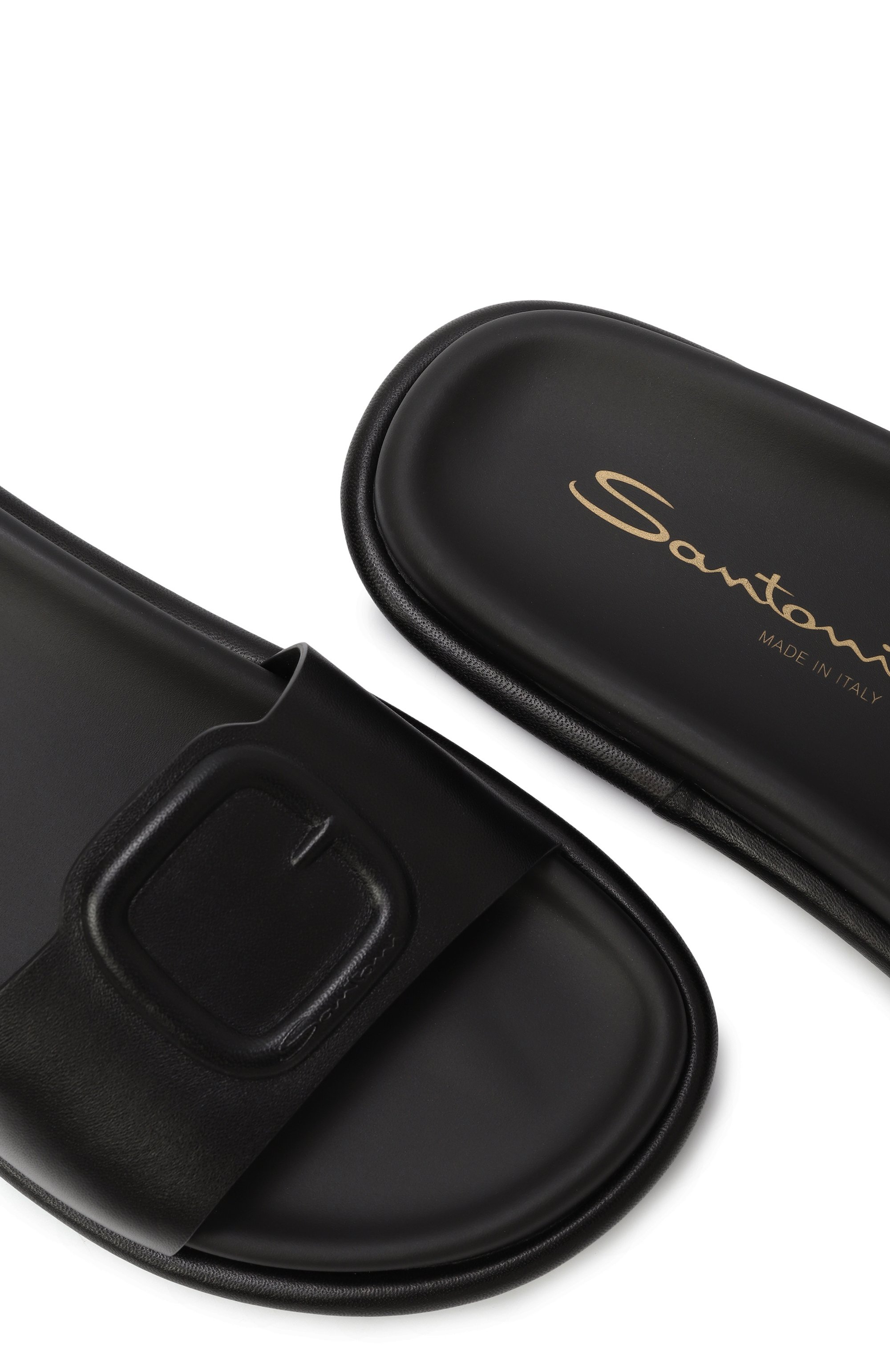 Кожаные шлепанцы SANTONI, арт. WHXG71409G0MTKED, фото 7