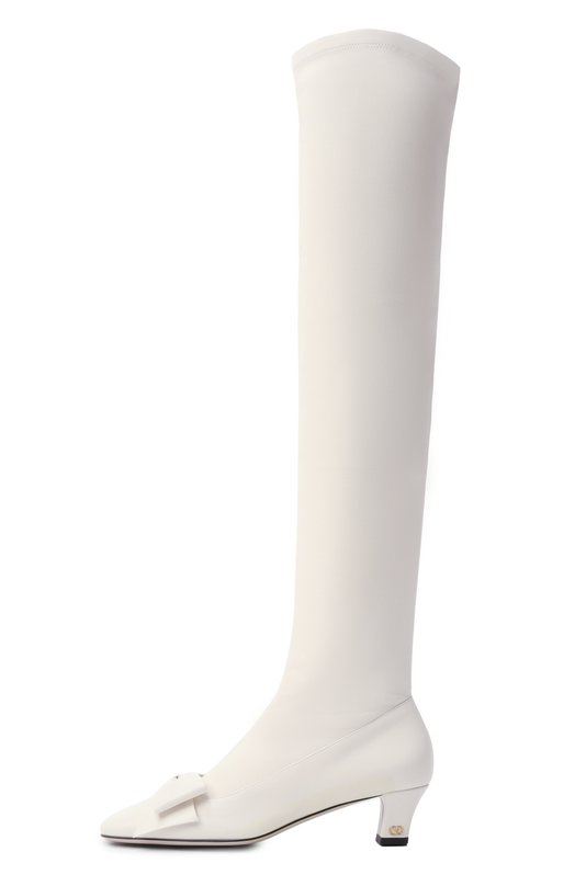 Кожаные ботфорты Bowow 45 Valentino 7W2S0MB2/TNN Белый  7W2S0MB2/TNN Фото 4