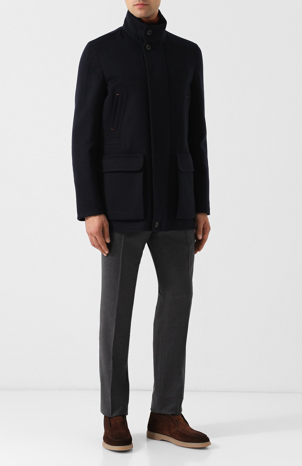 Кашемировая куртка на молнии с воротником-стойкой ZEGNA, арт. CRC40/4R107, фото 2