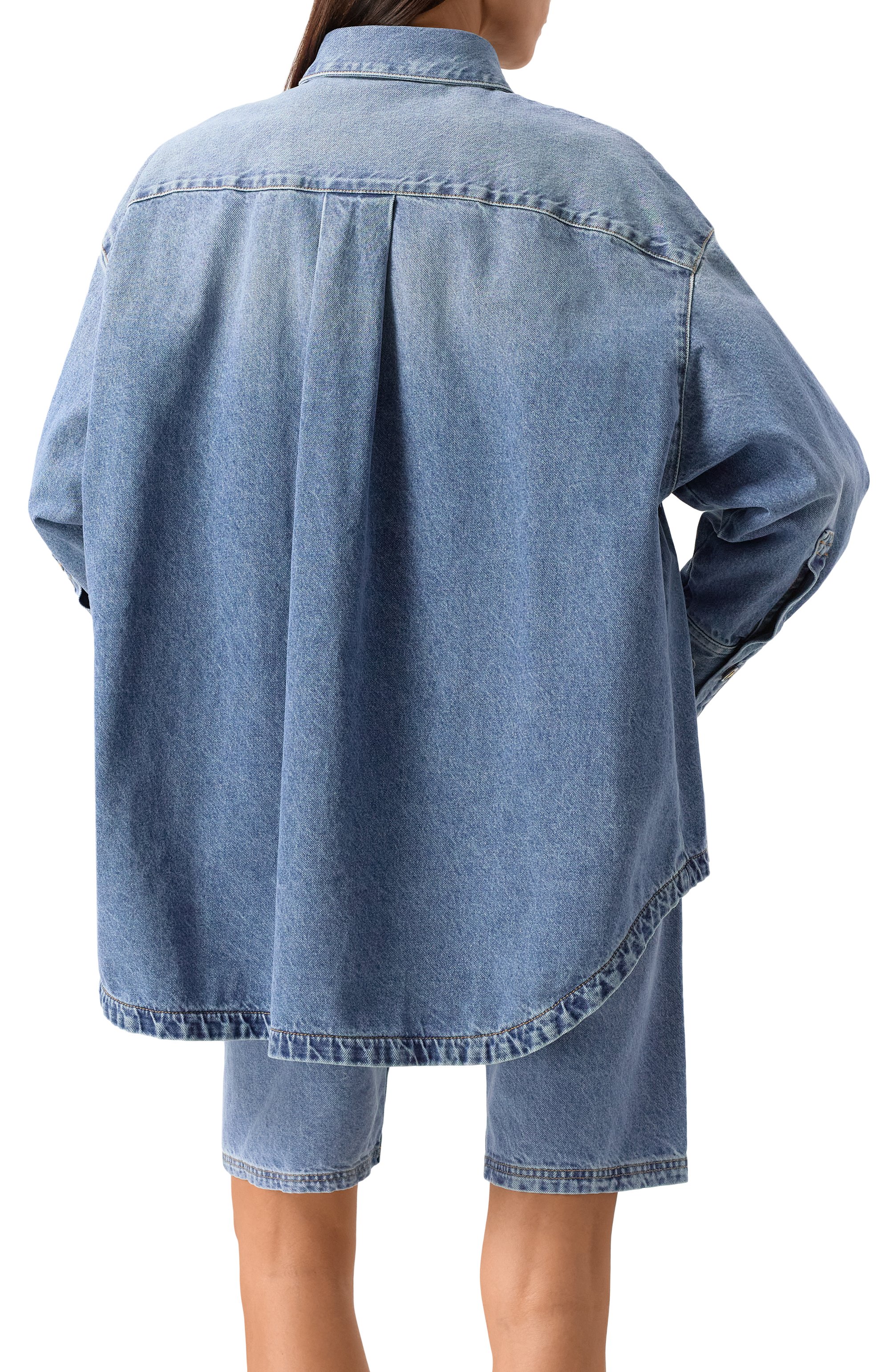 Джинсовая рубашка THE ATTICO, арт. 250WCB00068/DDD085AA, фото 4