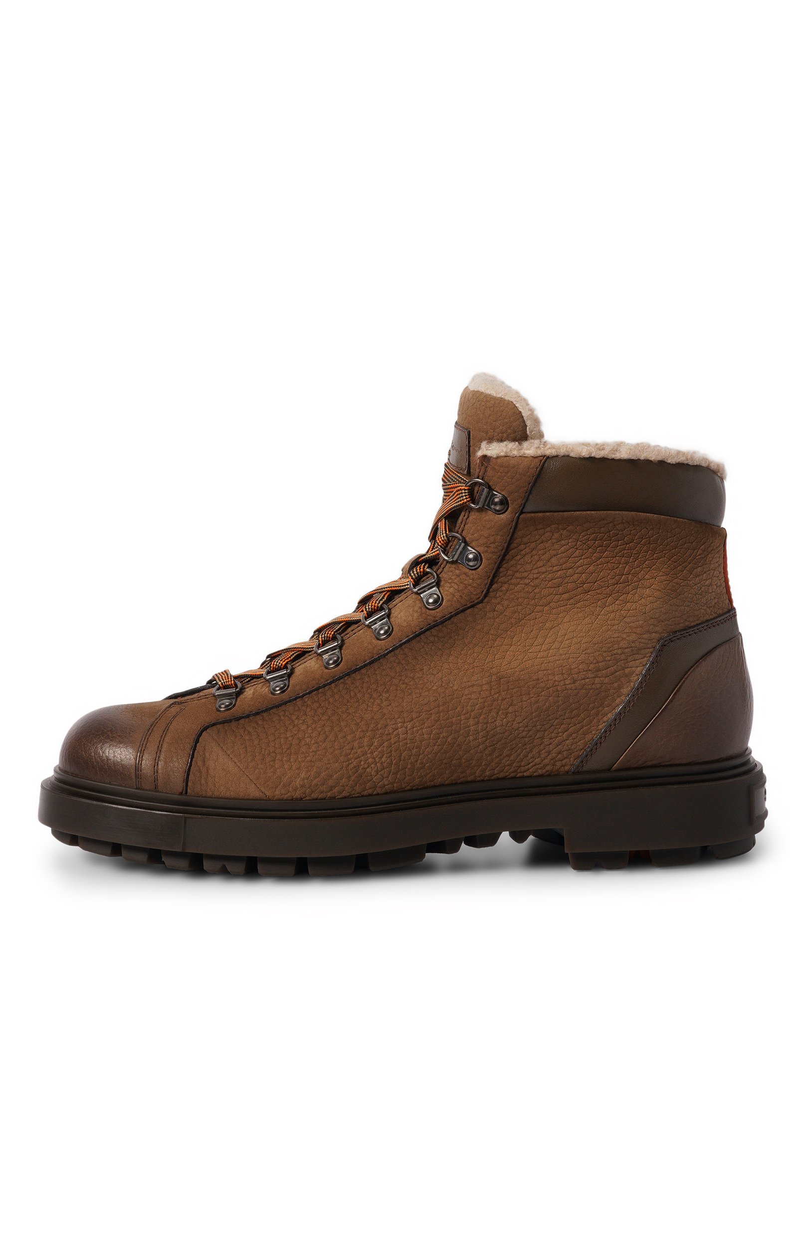 Кожаные ботинки SANTONI коричневого цвета по цене 114000 руб., арт. MGSG18190DARZEMW, фото 3 Кожаные ботинки SANTONI, арт. MGSG18190DARZEMW, фото 3
