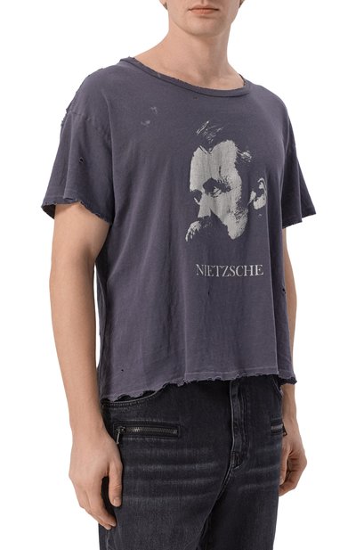 Хлопковая футболка ENFANTS RICHES DEPRIMES темно-серого цвета по цене 139500 руб., арт. 010-870/C0TT0N, фото 3 Хлопковая футболка ENFANTS RICHES DEPRIMES, арт. 010-870/C0TT0N, фото 3