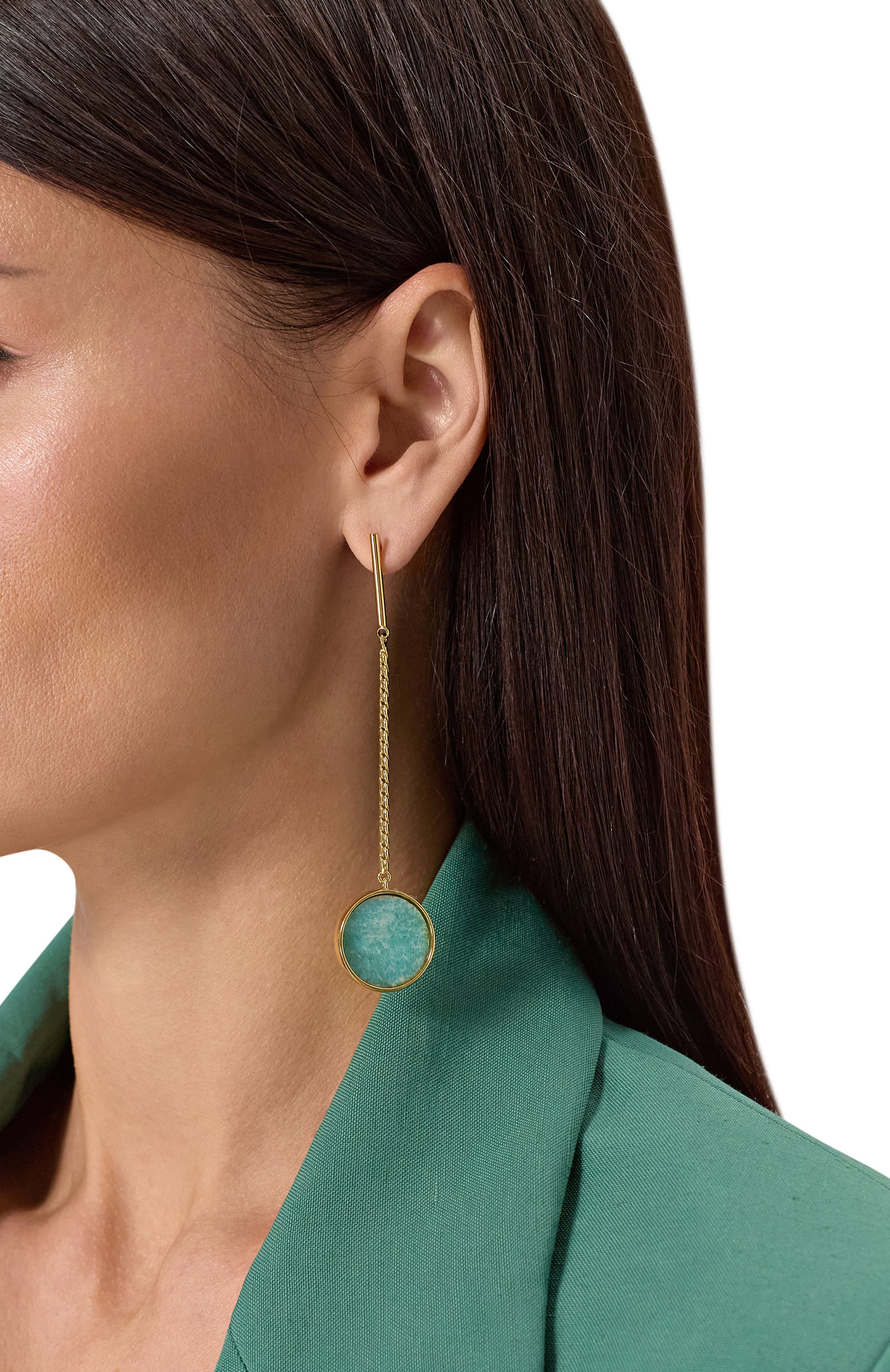 Серьги CRYSTALLINE JEWELLERY бирюзового цвета по цене 19470 руб., арт. 394В, фото 2 Серьги CRYSTALLINE JEWELLERY, арт. 394В, фото 2