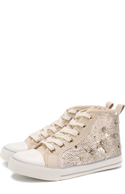 Текстильные кеды с пайетками и кристаллами TWINSET, арт. HS88GA/35-40, фото 1