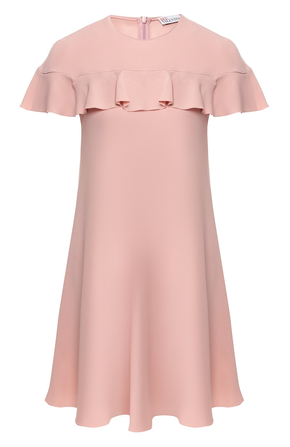 Платье с оборкой REDVALENTINO розового цвета по цене 32150 руб., арт. RR3VAB15/0F1, фото 1 Платье с оборкой REDVALENTINO, арт. RR3VAB15/0F1, фото 1