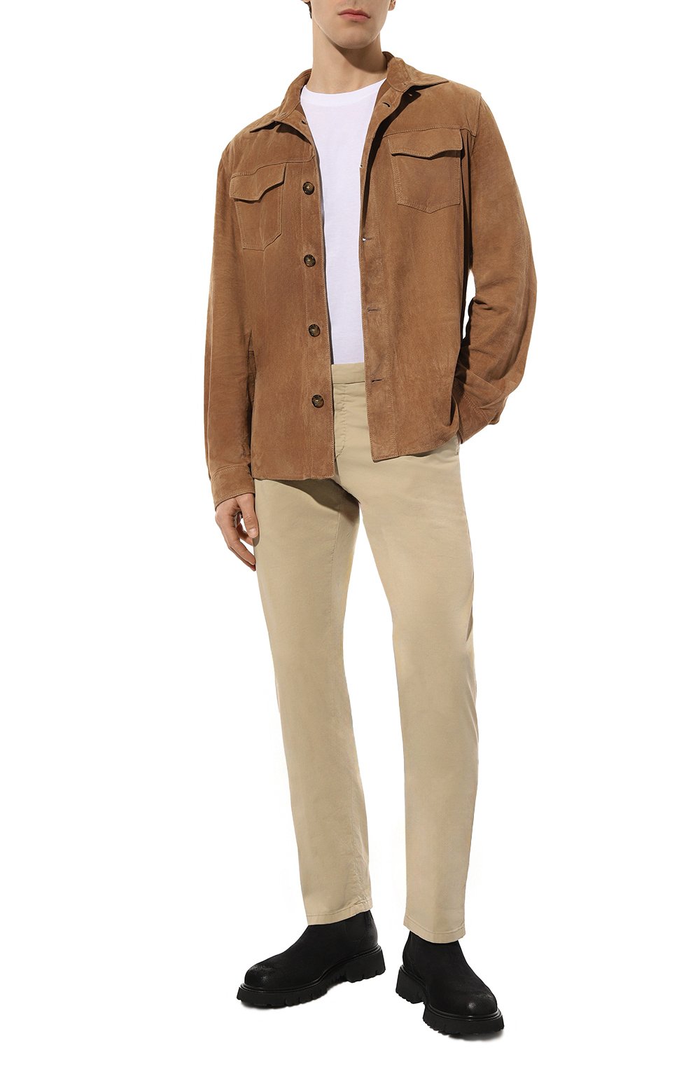 Брюки из хлопка и шелка MARCO PESCAROLO, арт. SLIM80/4900, фото 2