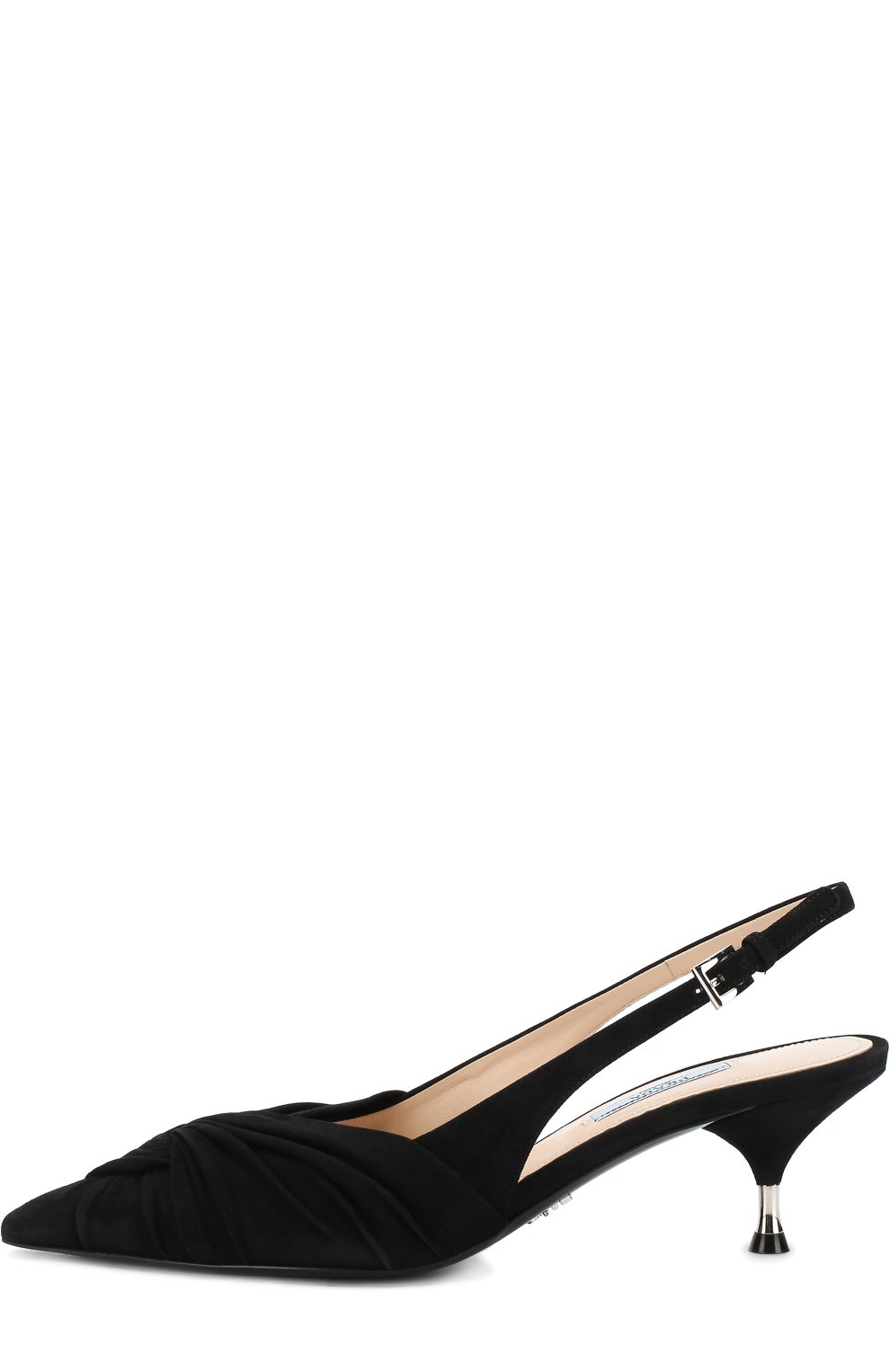 Замшевые  туфли на каблуке kitten heel PRADA, арт. 1I690I-8-F0002-DD55, фото 3