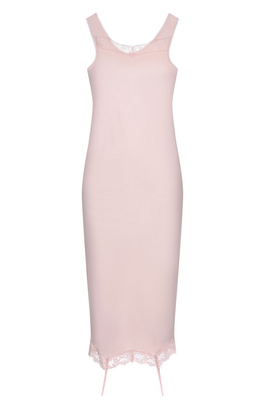 Платье из вискозы и хлопка MM6 S52DD0075/M35731 Розовый S52DD0075/M35731