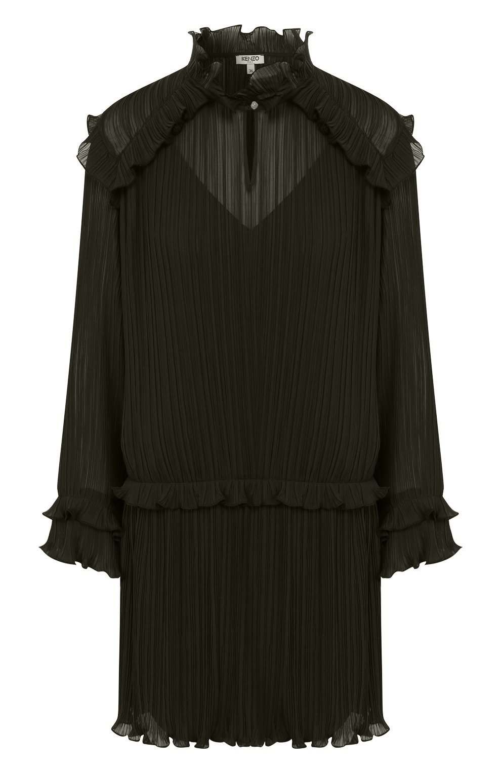 Платье KENZO хаки цвета по цене 45700 руб., арт. F962R01445AS, фото 1 Платье KENZO, арт. F962R01445AS, фото 1