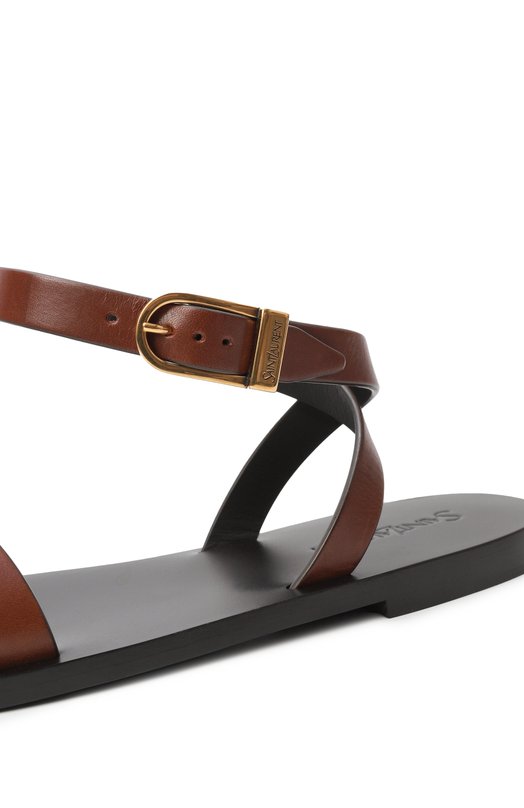 Кожаные сандалии Sahara Saint Laurent 819323/DWE00 Коричневый  819323/DWE00 Фото 7