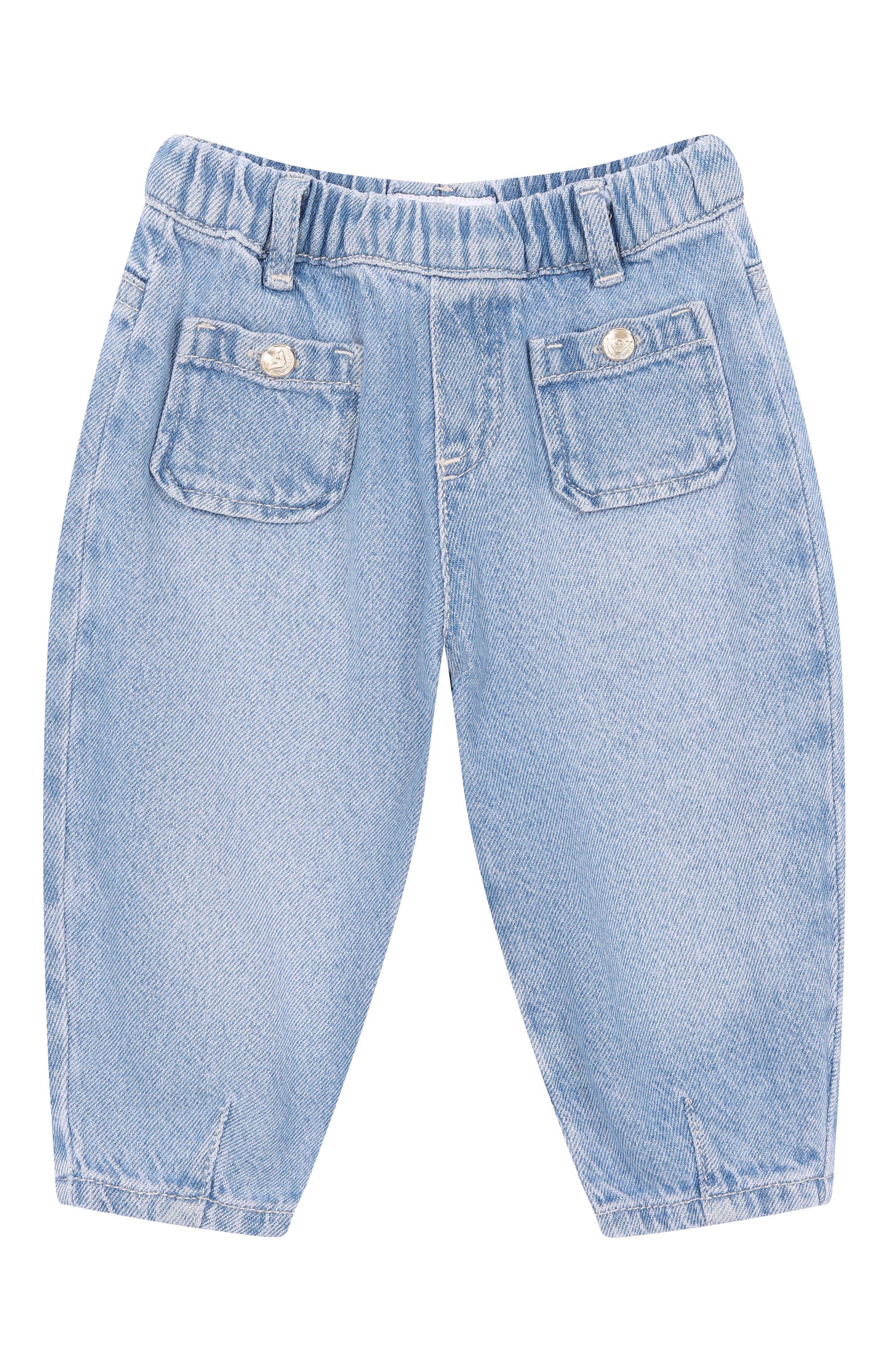 Джинсы EMPORIO ARMANI голубого цвета по цене 17250 руб., арт. EG000574/AF21778, фото 1 Джинсы EMPORIO ARMANI, арт. EG000574/AF21778, фото 1