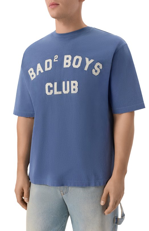 Хлопковая футболка Dsquared2 S74GD1529/D20108 Синий  S74GD1529/D20108 Фото 3