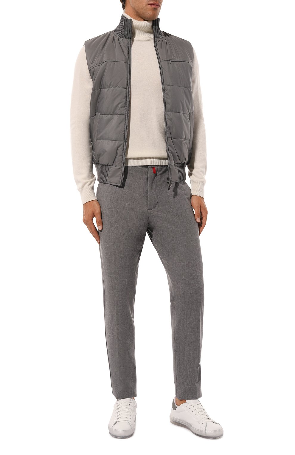 Шерстяные брюки KITON серого цвета по цене 169500 руб., арт. UPLACK0134F01, фото 2 Шерстяные брюки KITON, арт. UPLACK0134F01, фото 2