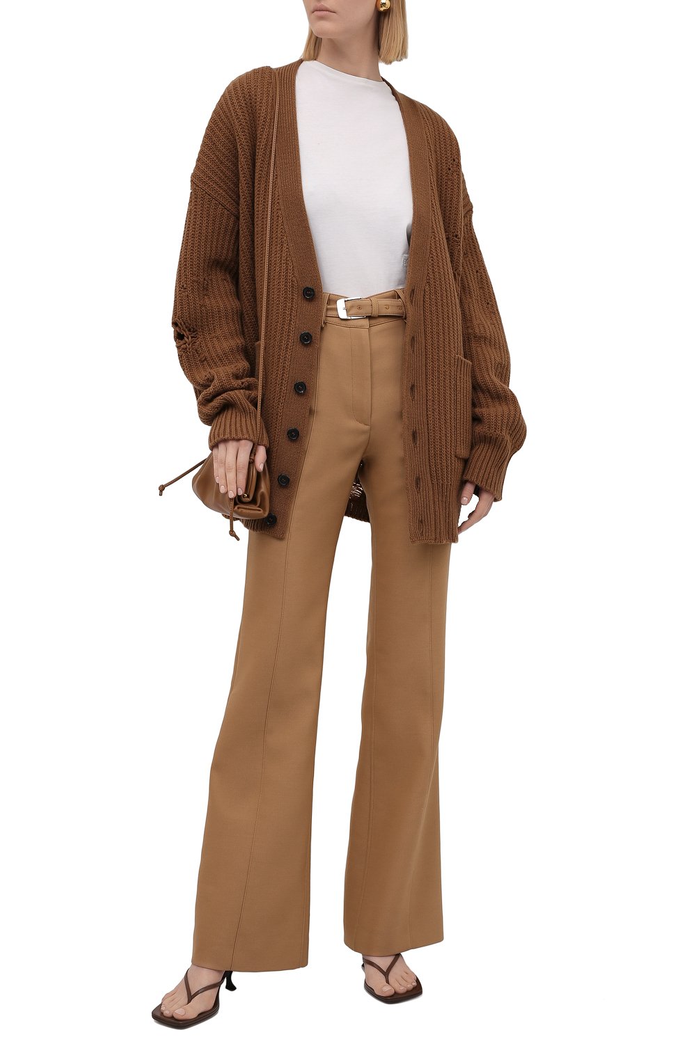 Шерстяной кардиган DSQUARED2 коричневого цвета по цене 89950 руб., арт. S75HA1084/S17407, фото 2 Шерстяной кардиган DSQUARED2, арт. S75HA1084/S17407, фото 2