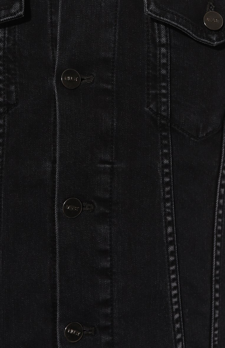 Мужская джинсовая куртка MUST темно-серого цвета, арт. S0AVE/1789/W2 | Фото 5 (Рукава: Длинные; Кросс-КТ: Деним; Материал внешний: Синтетический материал, Хлопок, Деним; Материал сплава: Проставлено; Драгоценные камни: Проставлено; Длина (верхняя одежда): Короткие; Стили: Кэжуэл)
