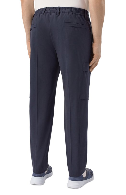 Шерстяные брюки-карго Cortigiani 4AP632 Синий  4AP632 Фото 4